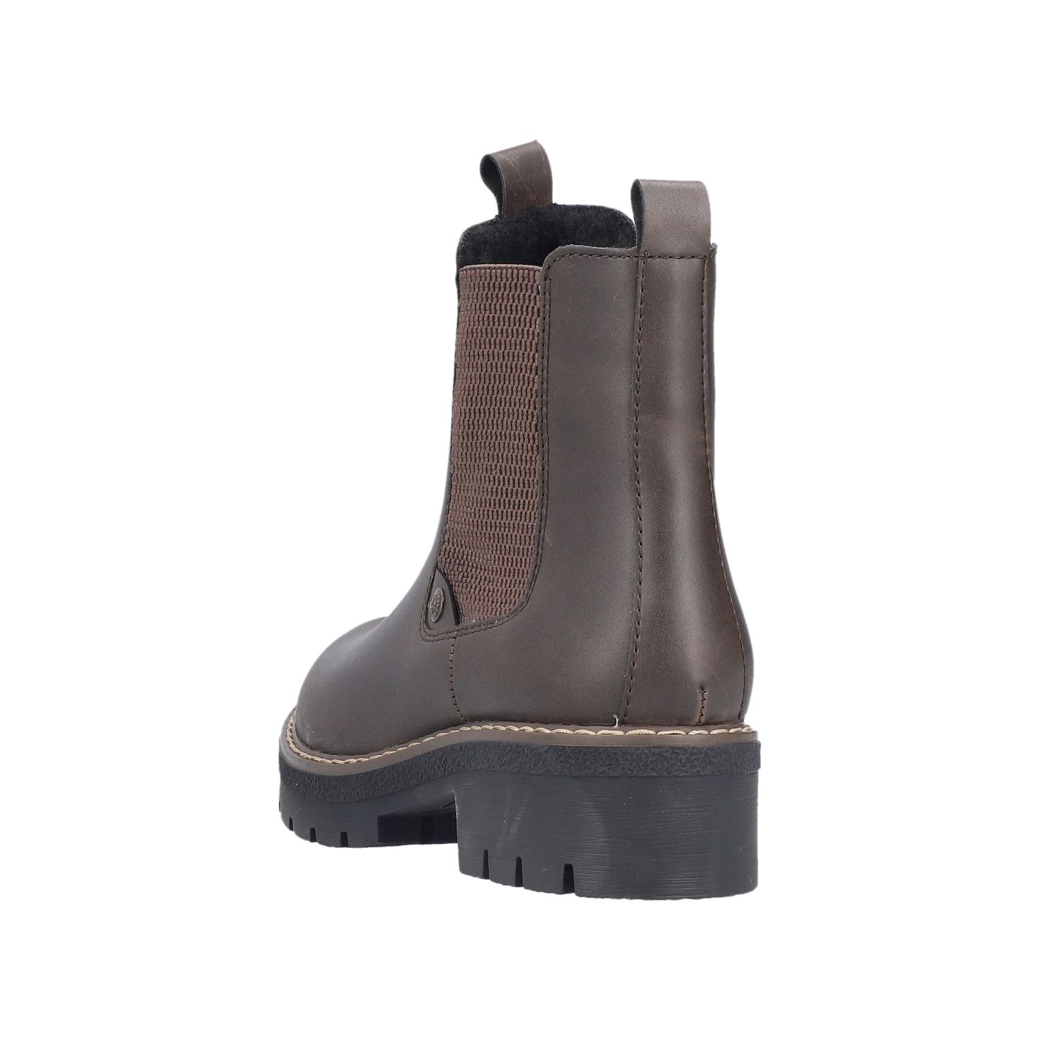 Ankle Boots with Front Detail in Brown