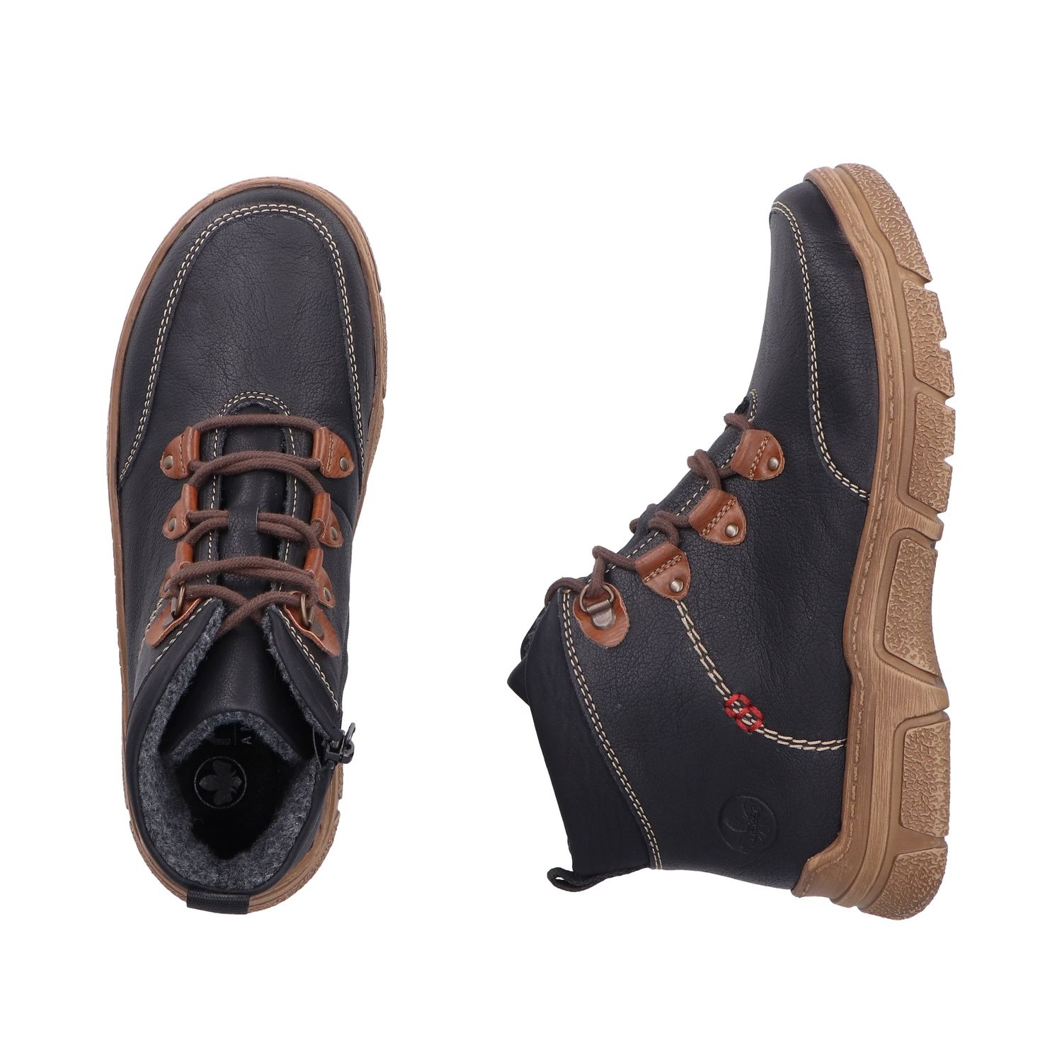 Lace-Up Boots in Black