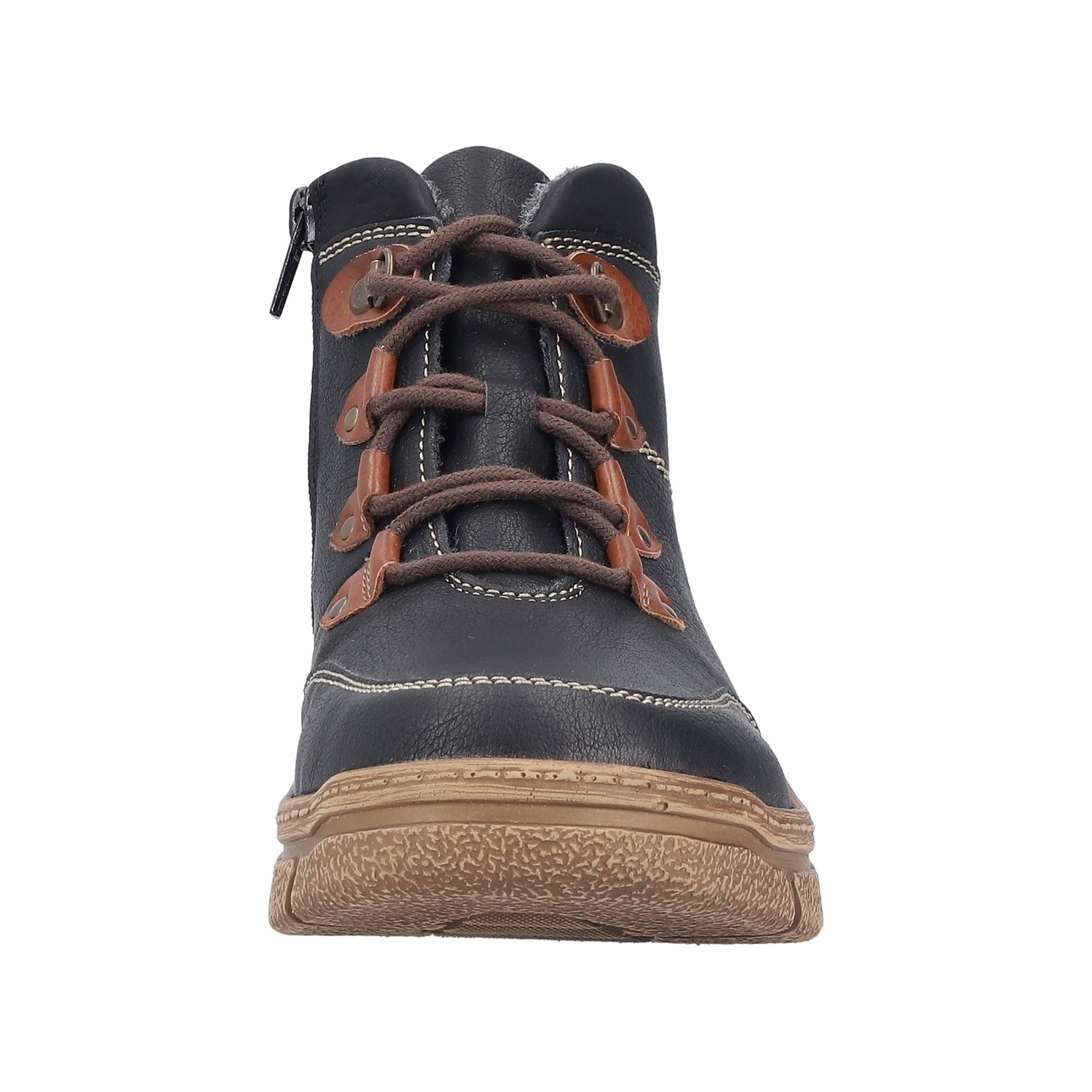 Lace-Up Boots in Black