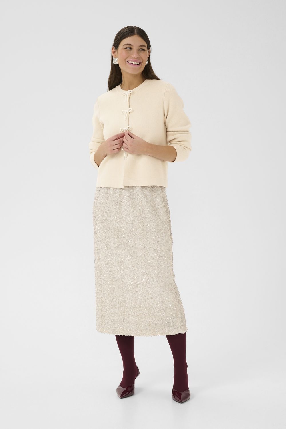 Holiday Cardigan in Fog