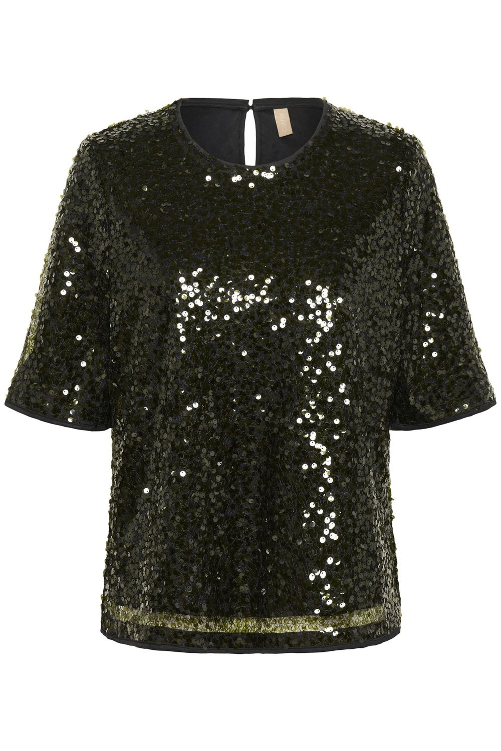 Melia SS Blouse in Olive Night