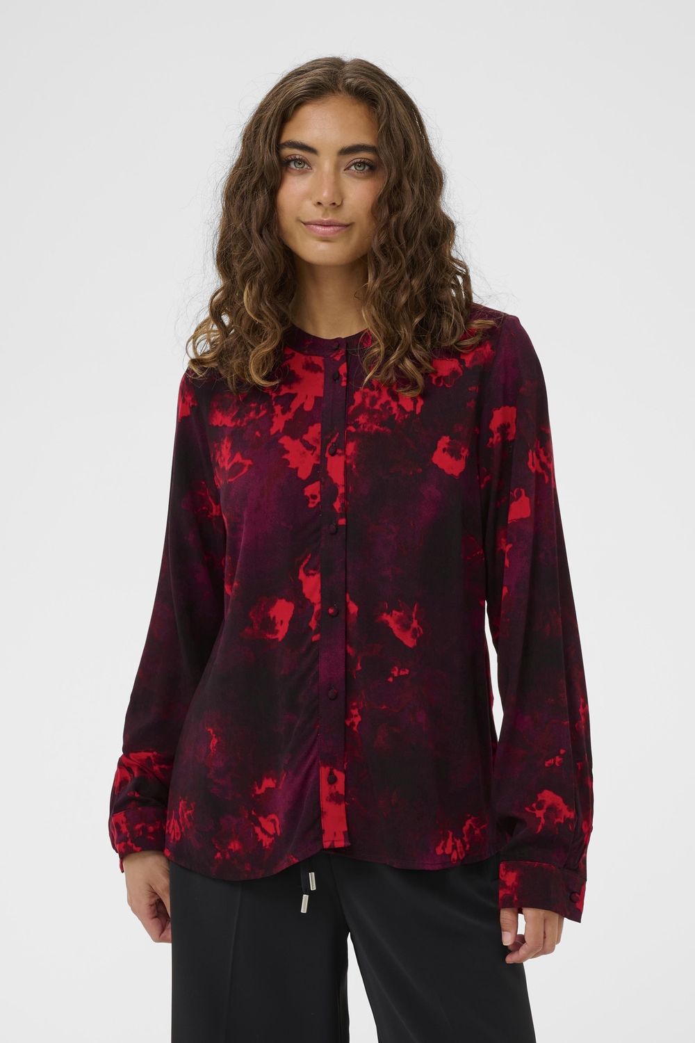 Elsie Elitha Shirt in Red Flower