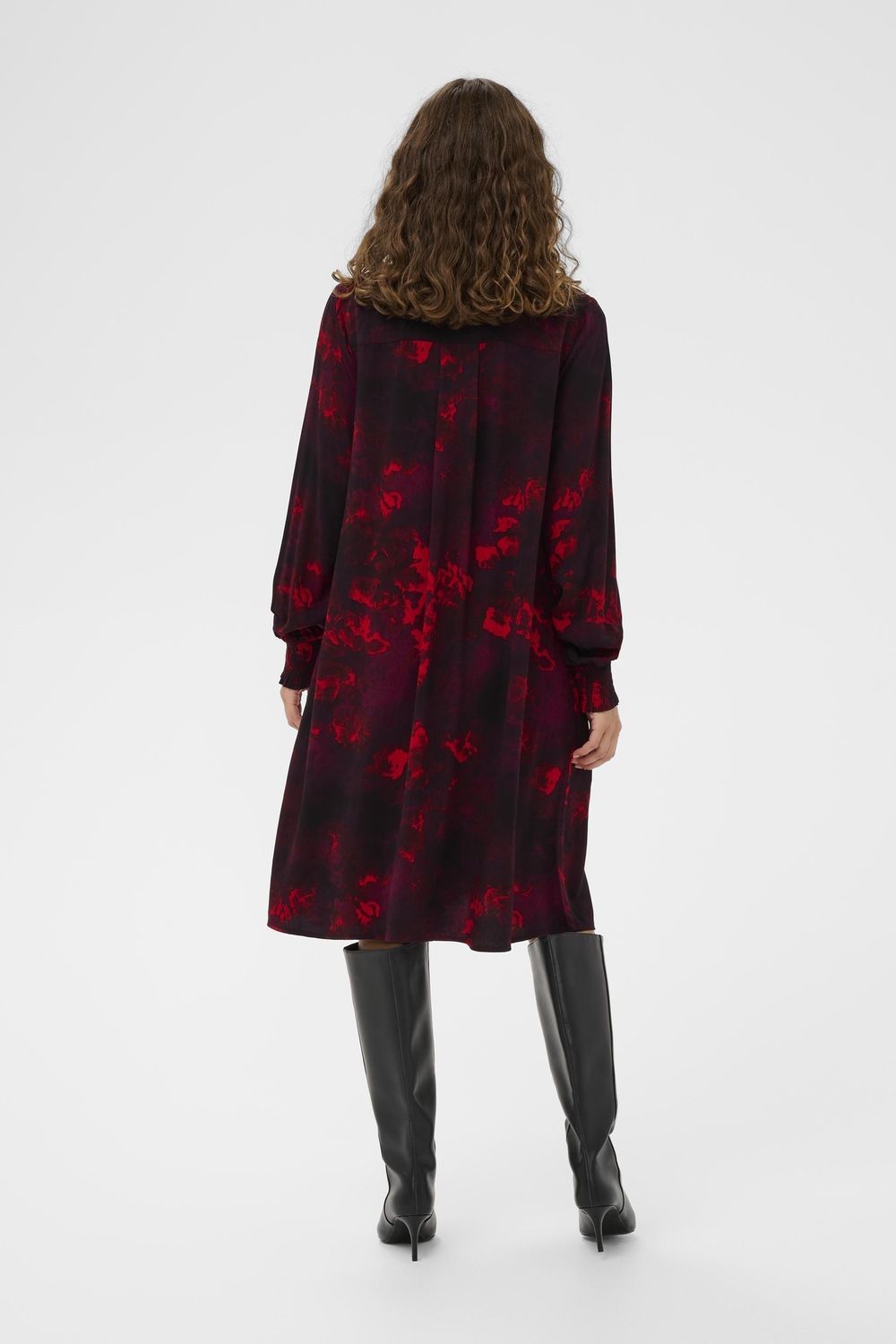 Elsie Elitha Short Dress in Red Flower