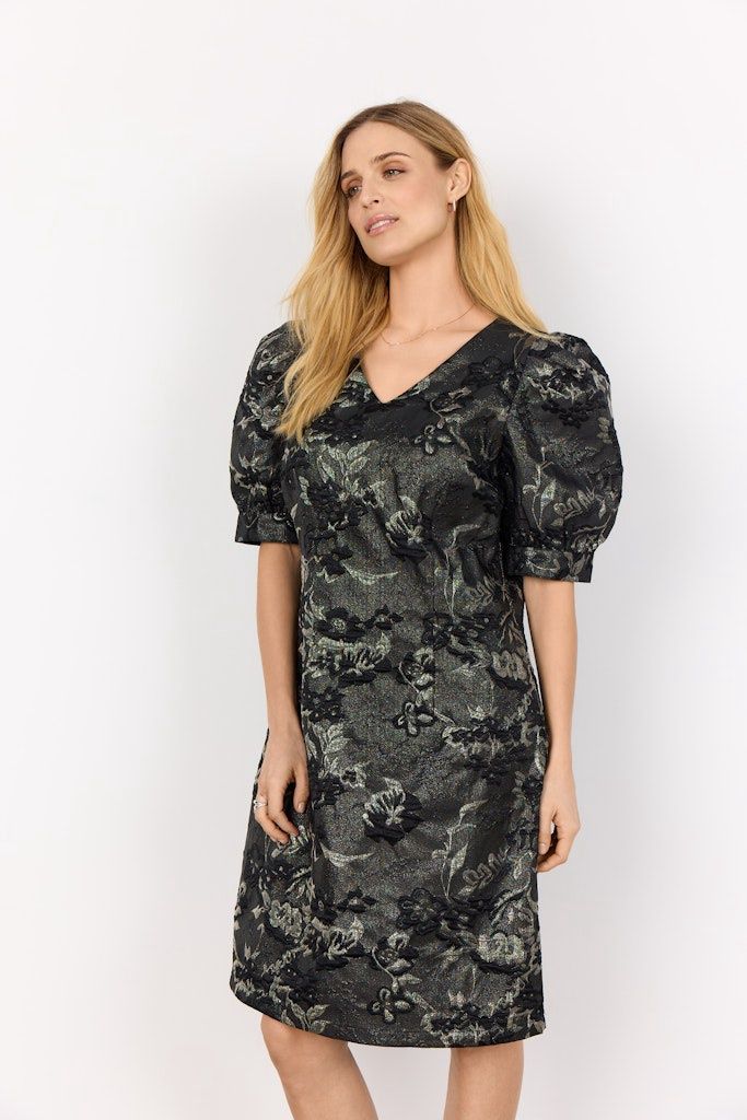 April Dress in Black Combi