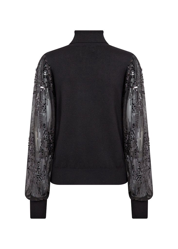 Dollie High Neckline Pullover in Black