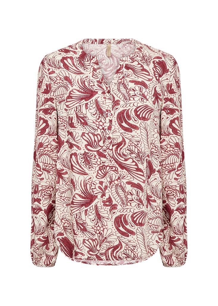 Bayan Blouse In Red Combi