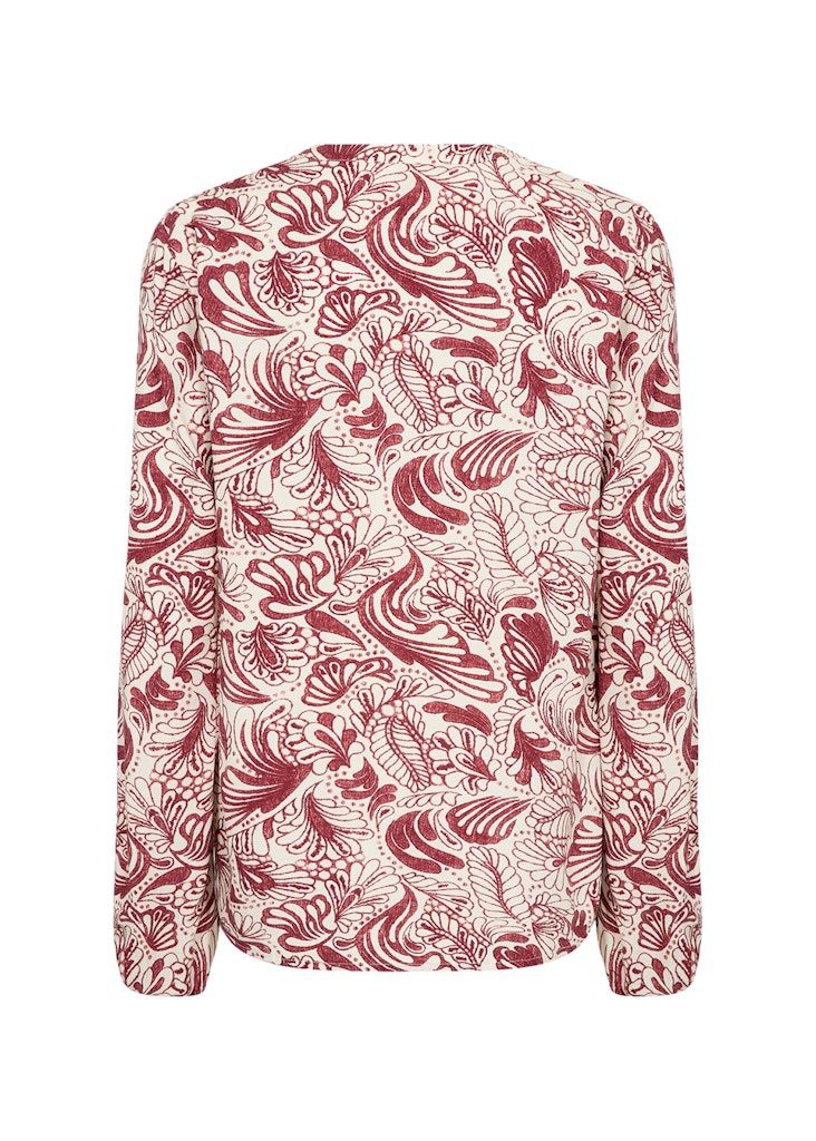 Bayan Blouse In Red Combi