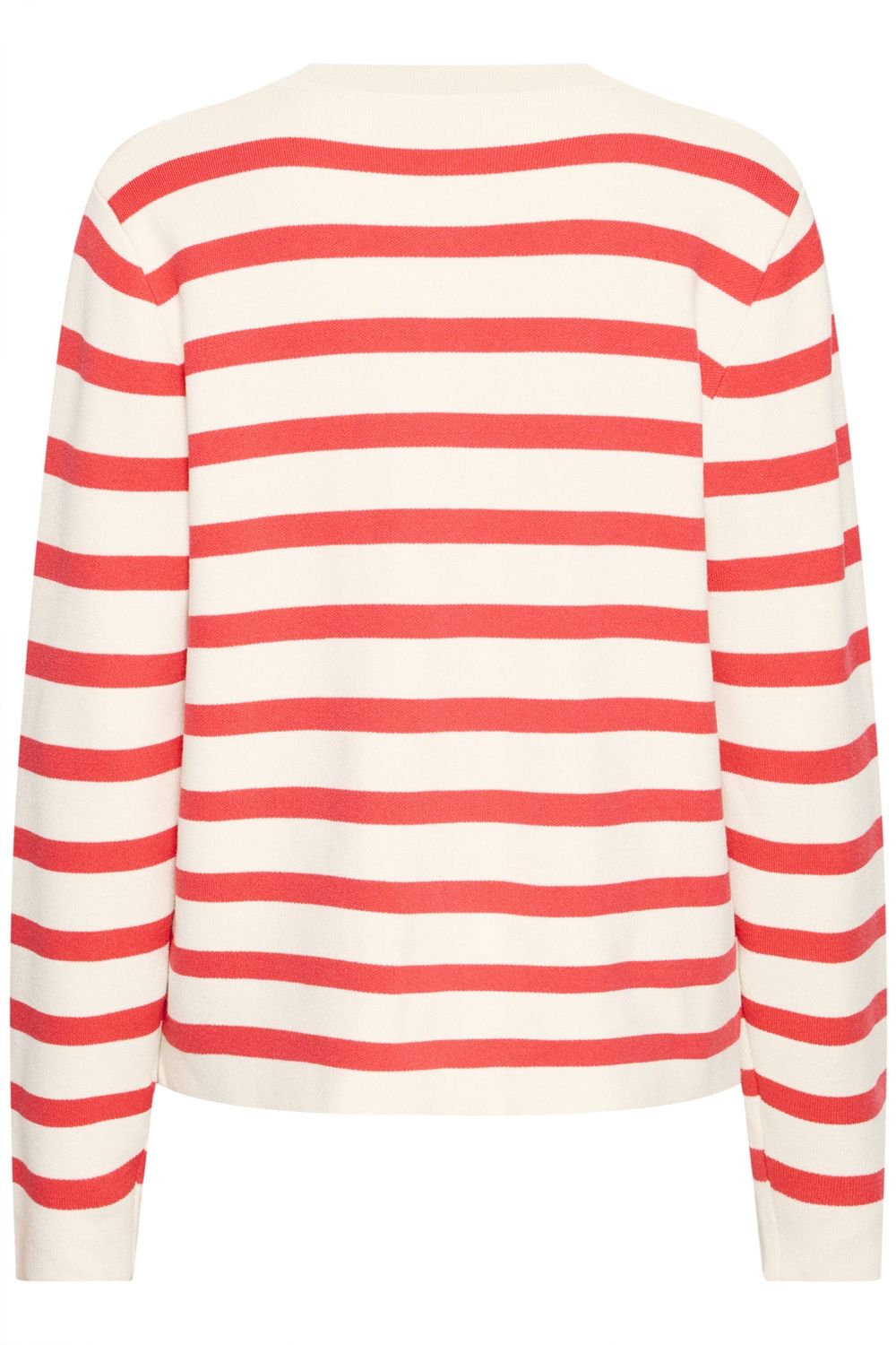 Boston Cardigan in Birch Teaberry Stripes