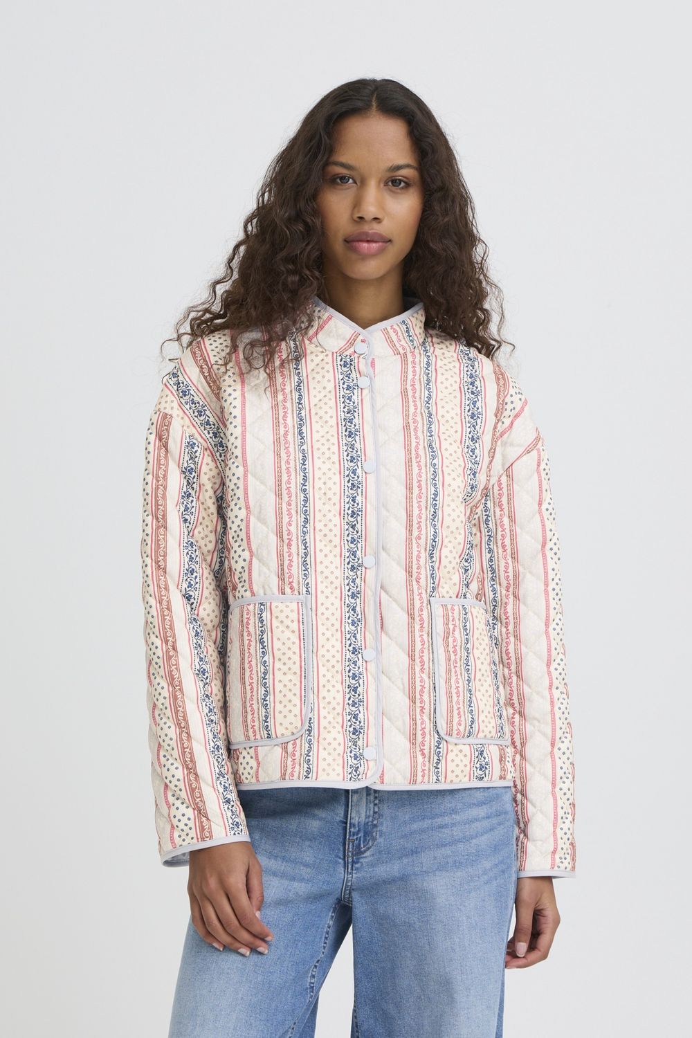 Livanta Jacket in Teaberry Stripe