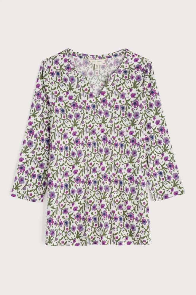 3/4 Kellow Top in Blotted Anemone Chalk