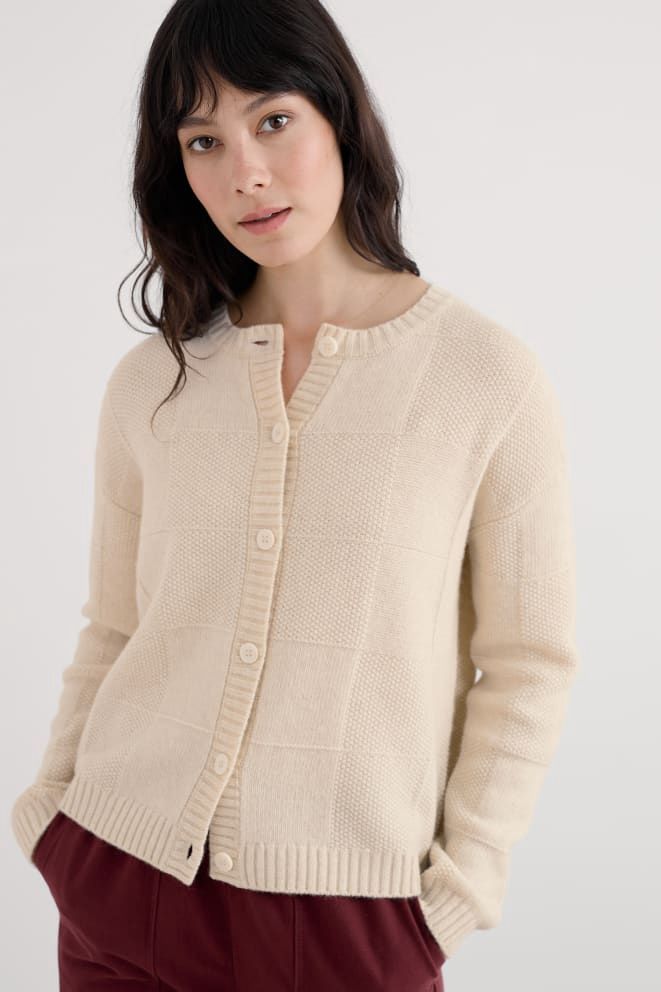 Coweth Cardigan in Limestone