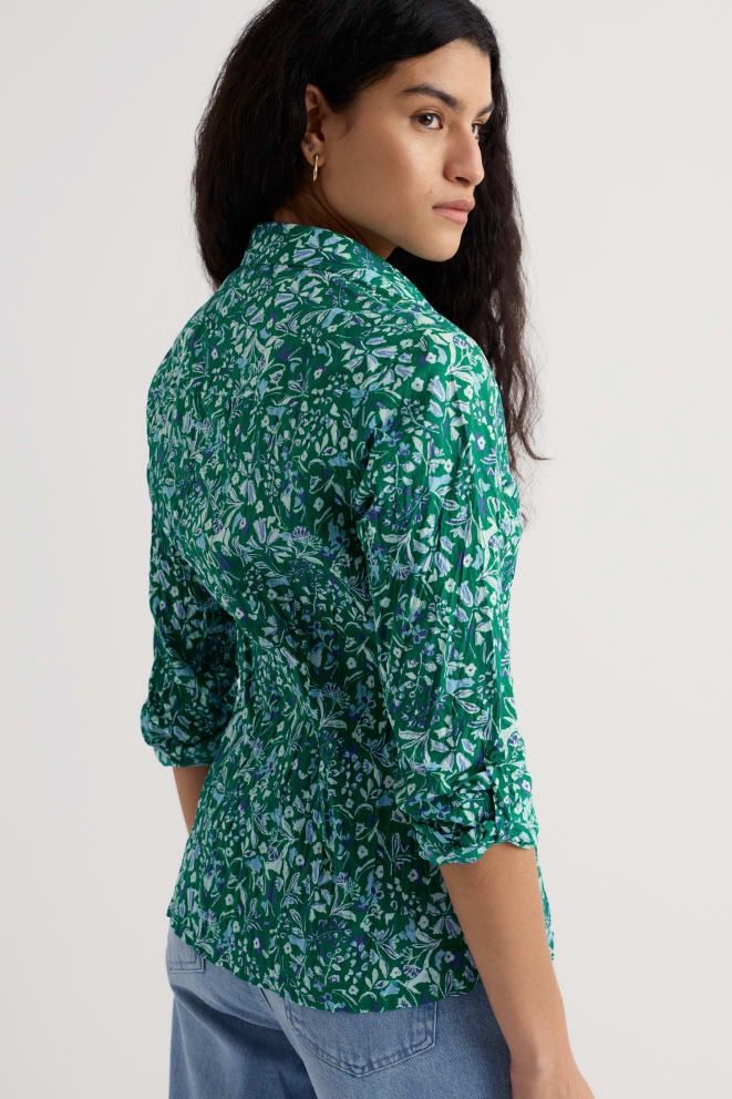 Larissa Shirt in Woodland Floral Dark Stem