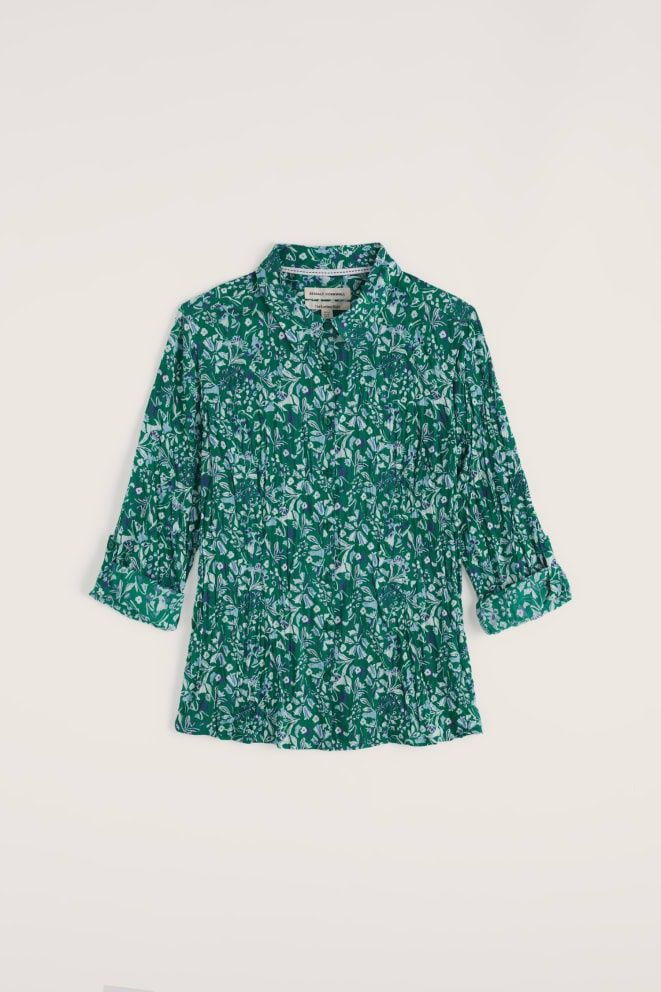 Larissa Shirt in Woodland Floral Dark Stem