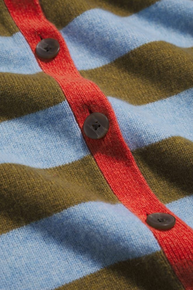 Pinwell Cardigan in Bright Shape Seagrass Mix