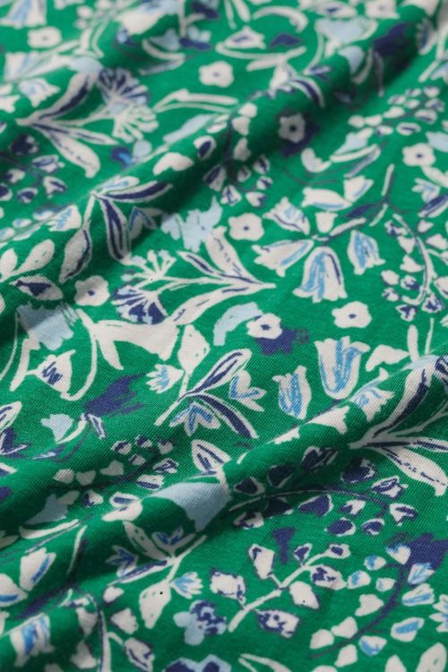 April Dress in Woodland Floral Dark Stem