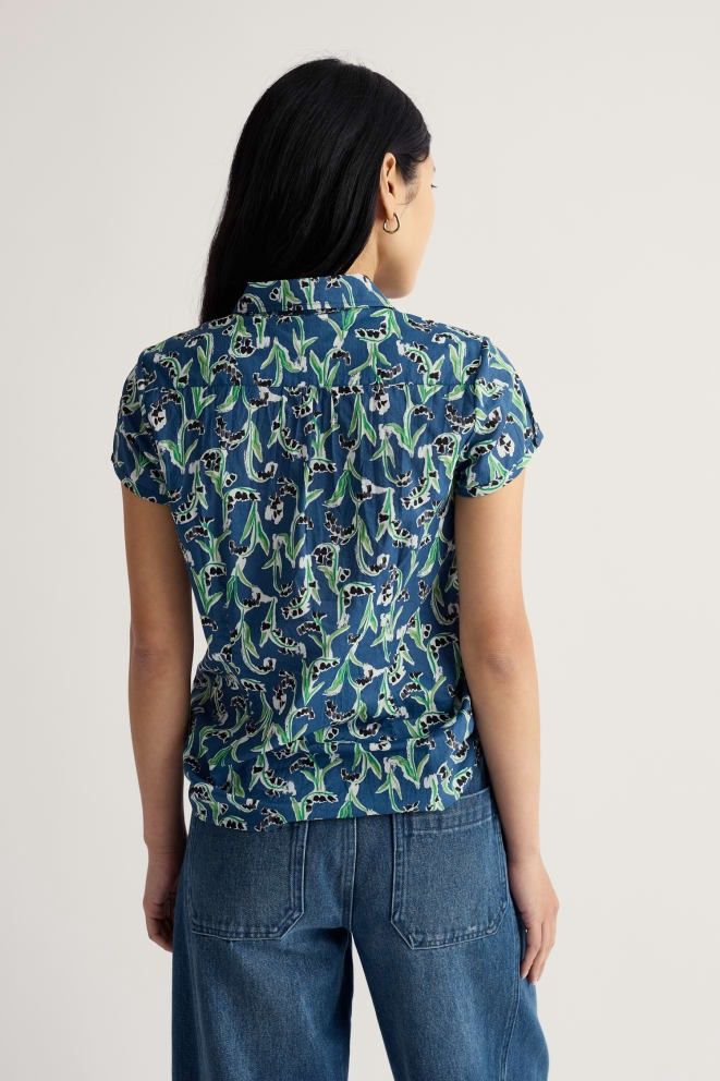 Rushmaker Shirt in Painty Bluebell Dark Voyage