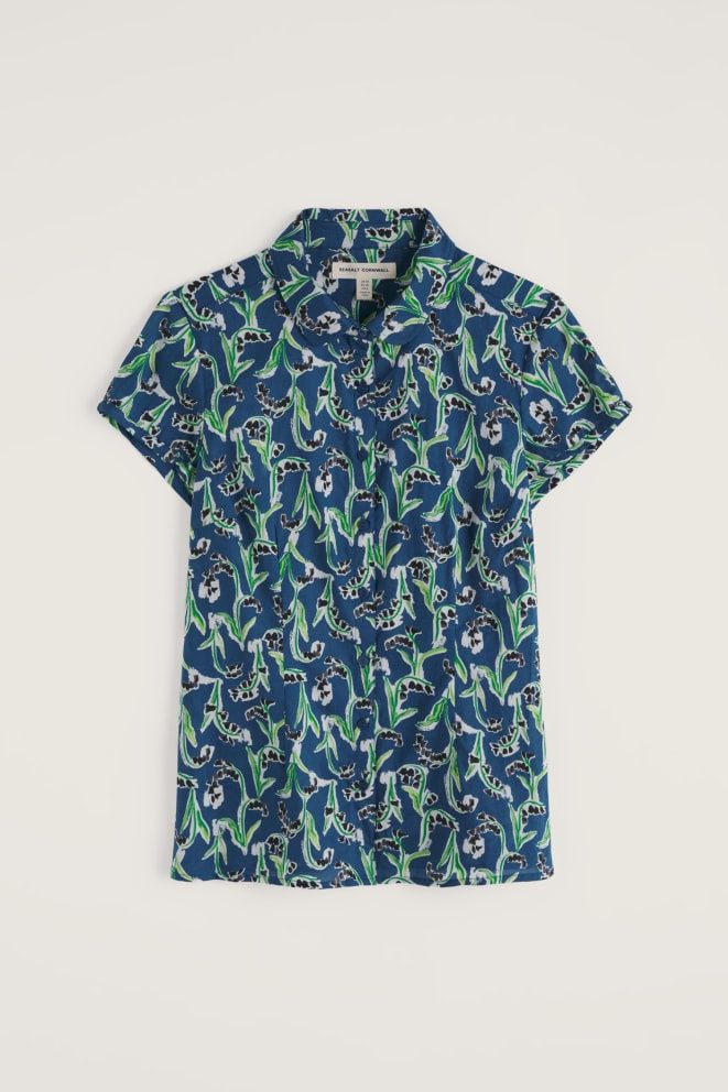 Rushmaker Shirt in Painty Bluebell Dark Voyage