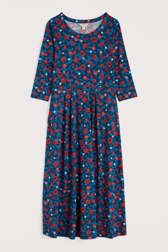 Veronica Dress in Pressed Plants Shore