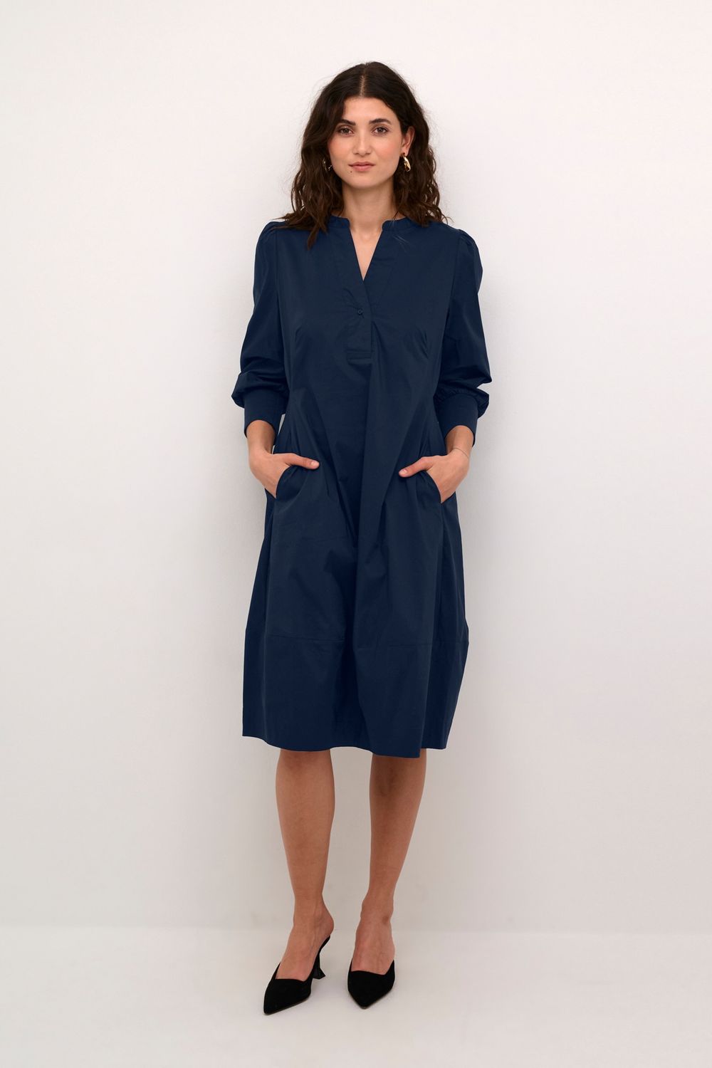 Antoinett 3/4 Sleeve Dress in Blue Iris