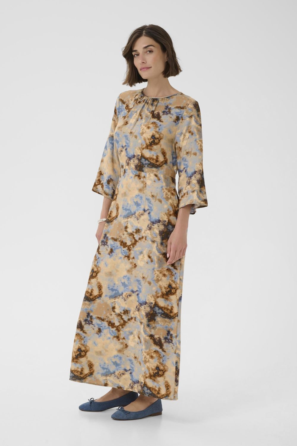 Hizzy Greece Long Dress in Brown