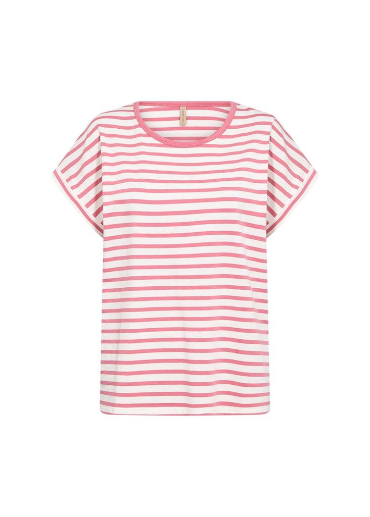 Rina Stripe T-Shirt in Rapture Rose Combi