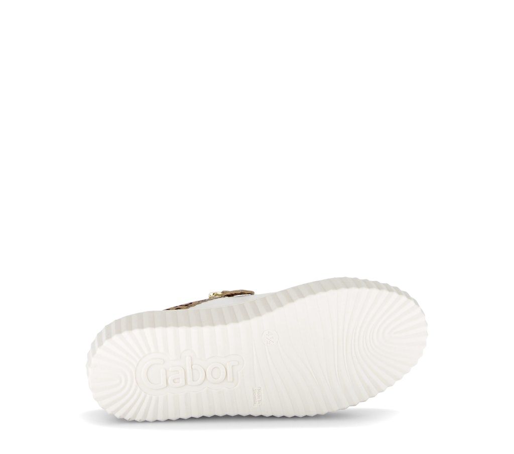 Isabella Leather Sneaker with Zipper in White