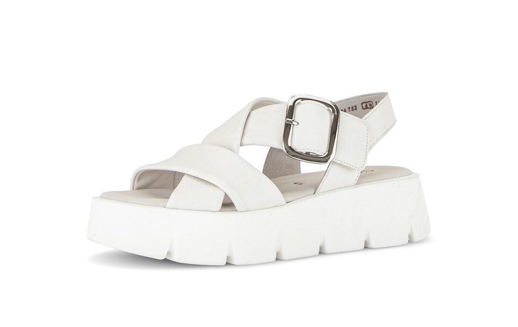 Chloe Leather Sandals in White