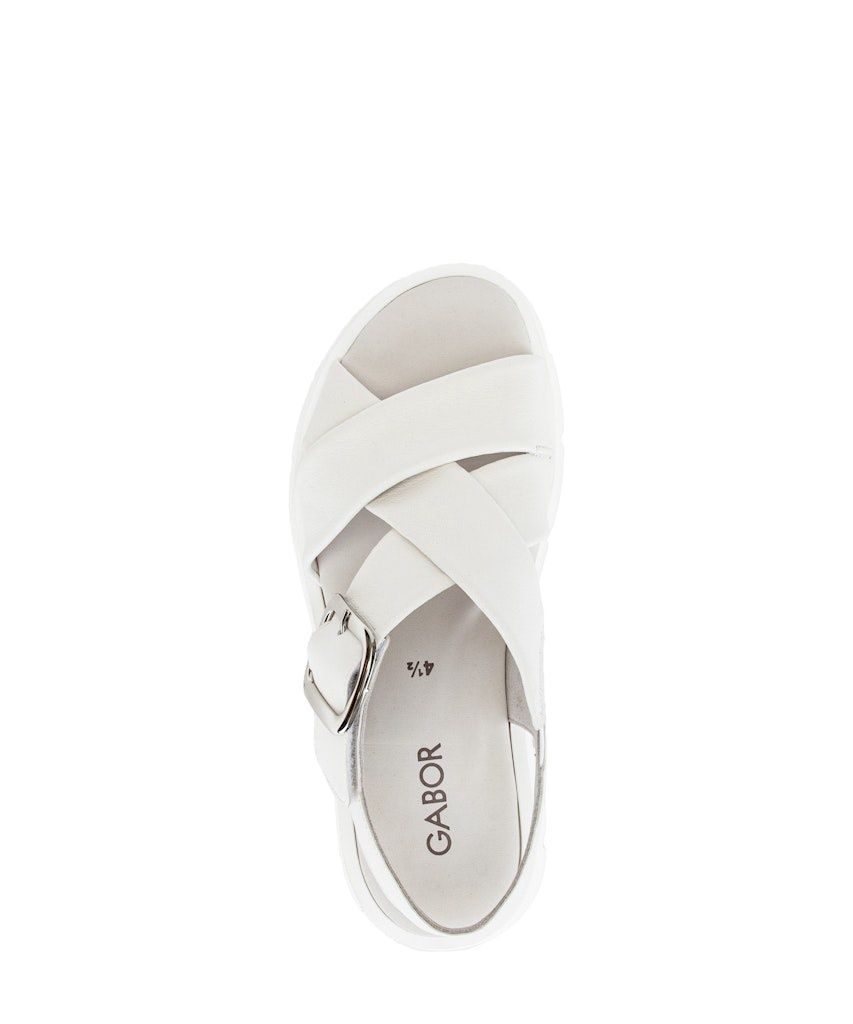 Chloe Leather Sandals in White