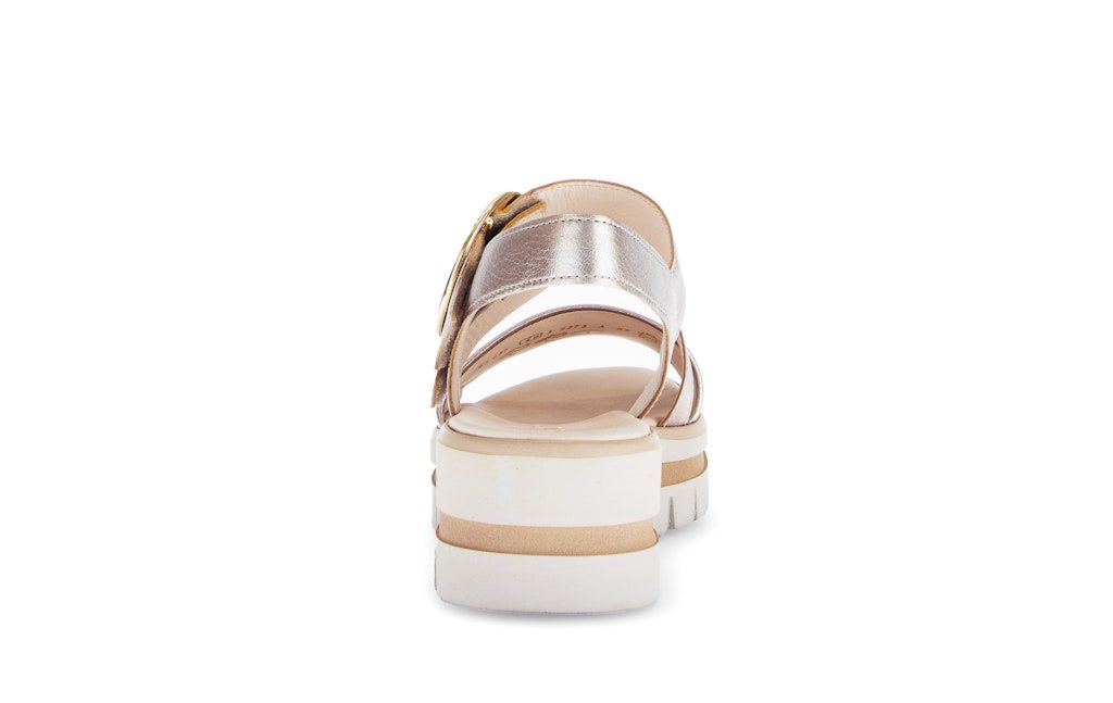 Serena Leather Sandals in Silver