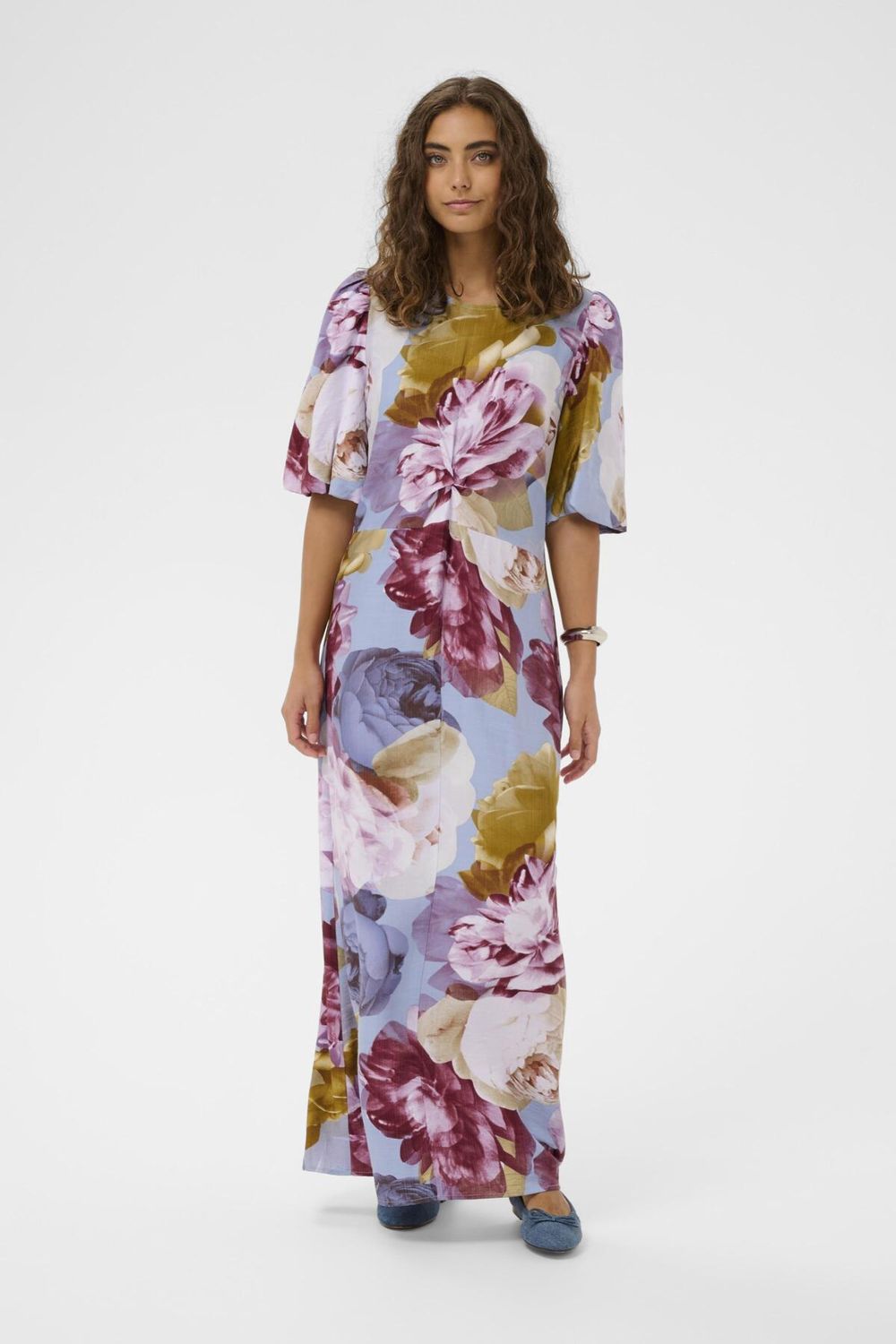 Magna Greece Long Dress in Blue