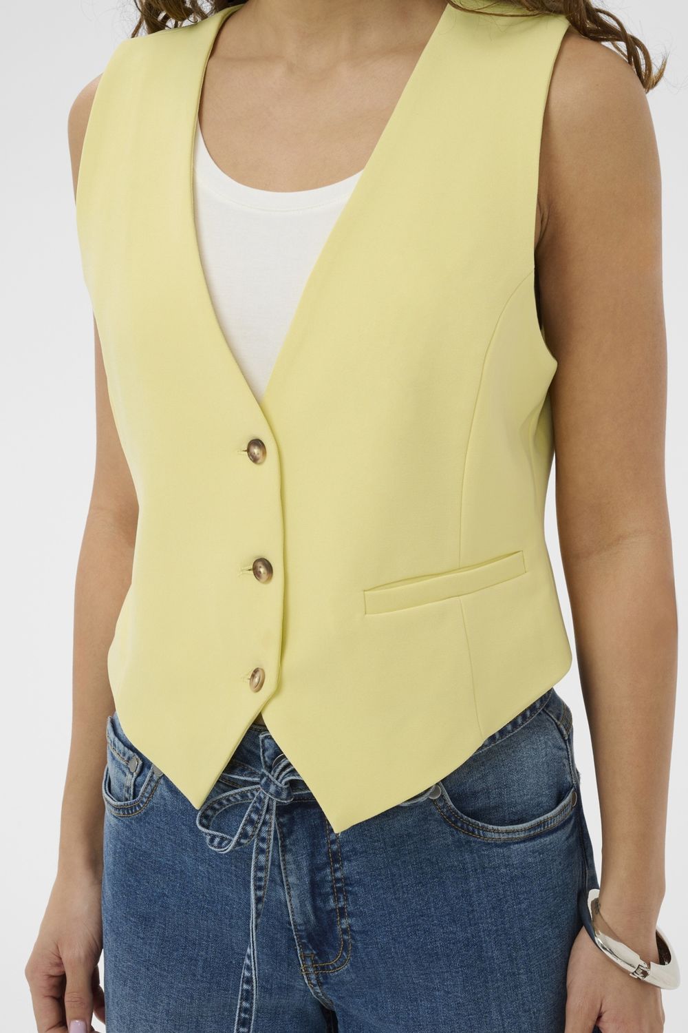 Nalina Clara Waistcoat in Lemon Meringue