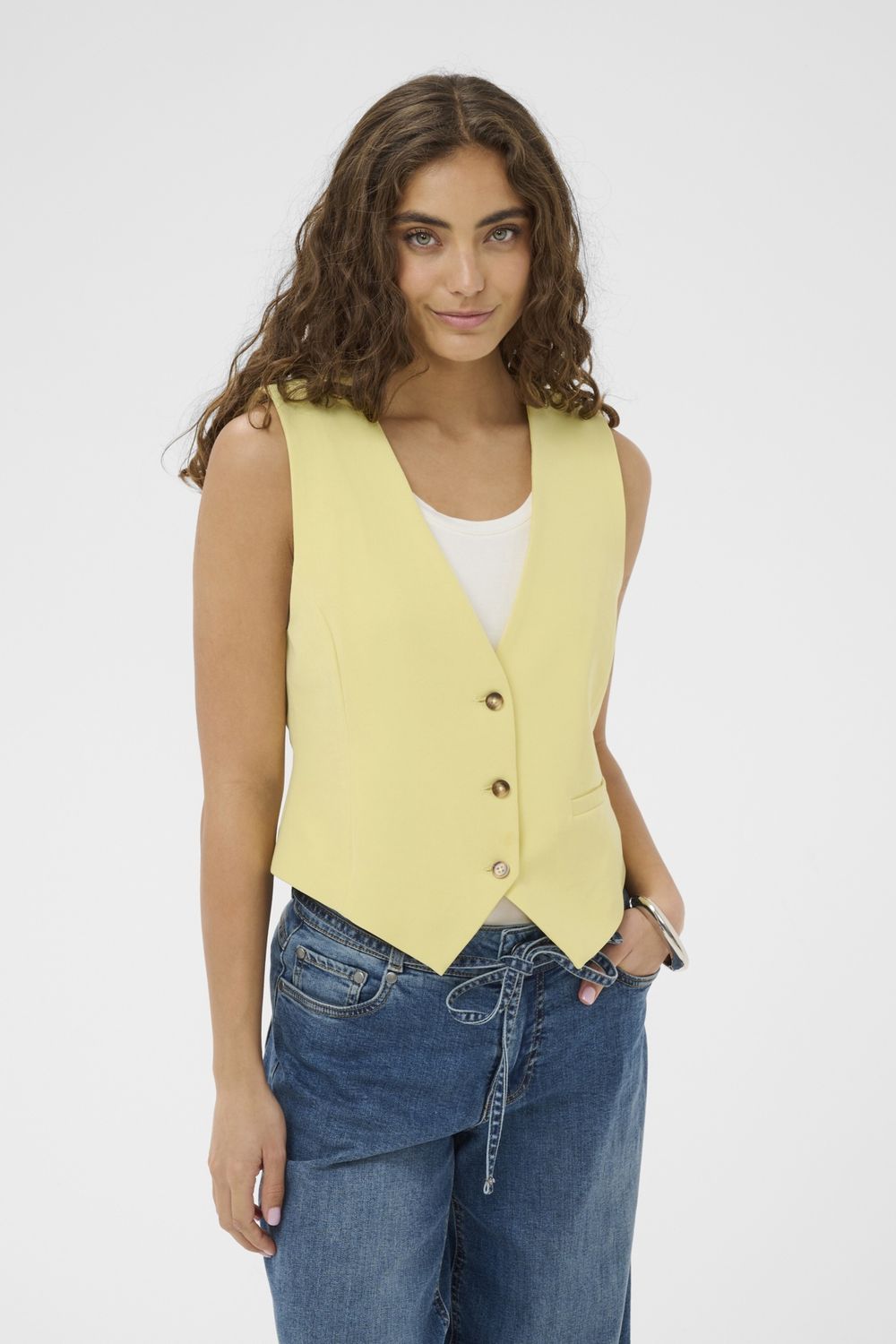 Nalina Clara Waistcoat in Lemon Meringue