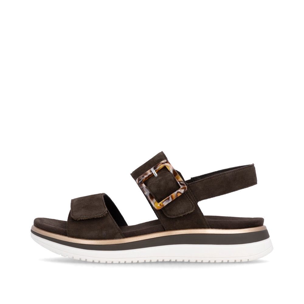 Hazel Suede Sandals in Brown