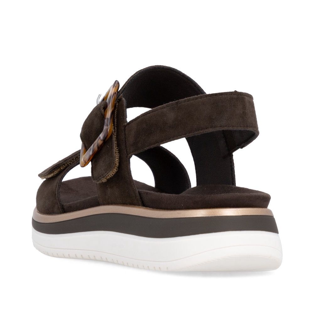 Hazel Suede Sandals in Brown
