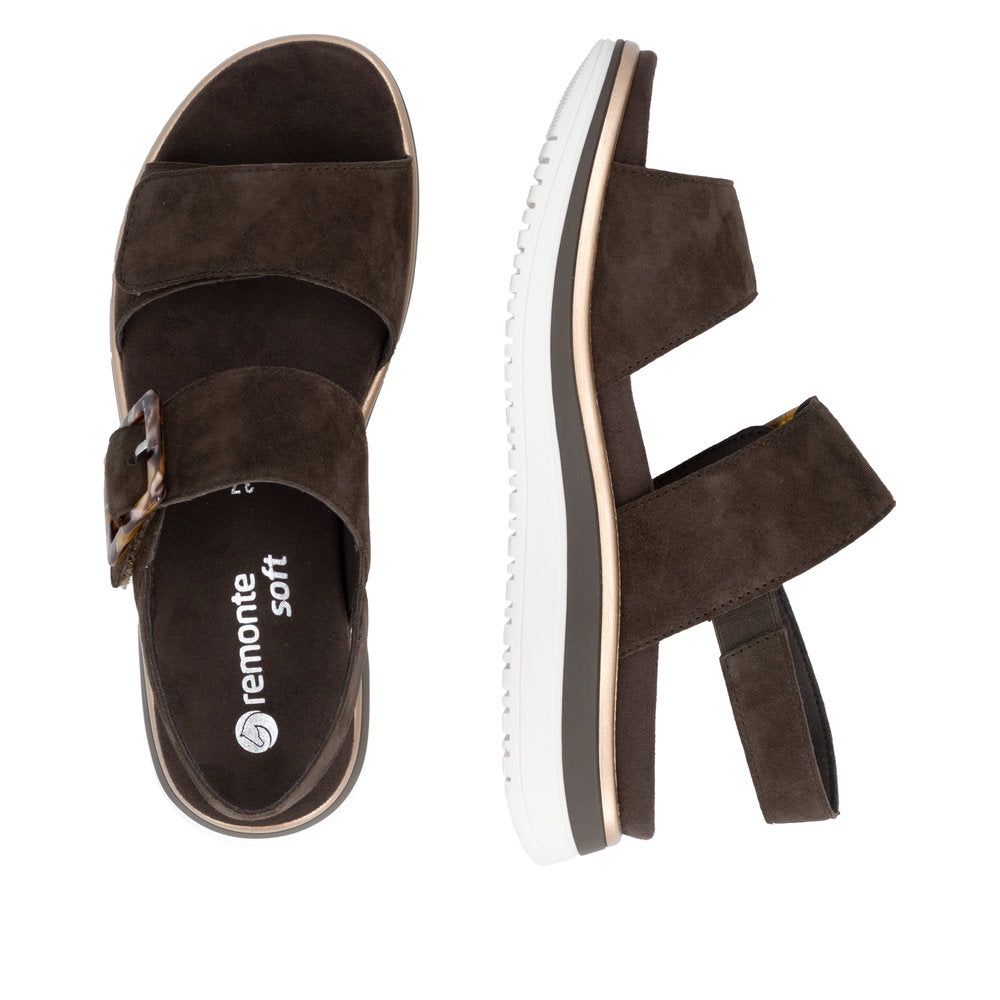Hazel Suede Sandals in Brown