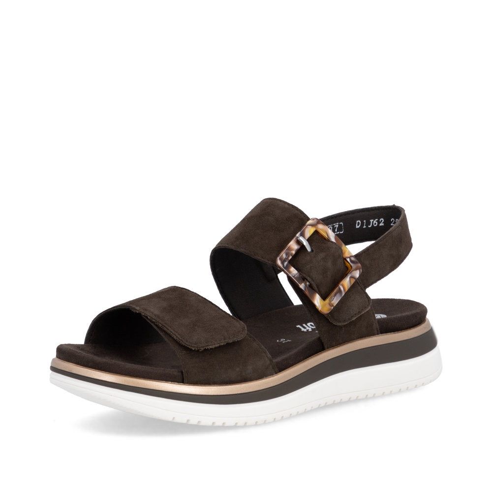 Hazel Suede Sandals in Brown