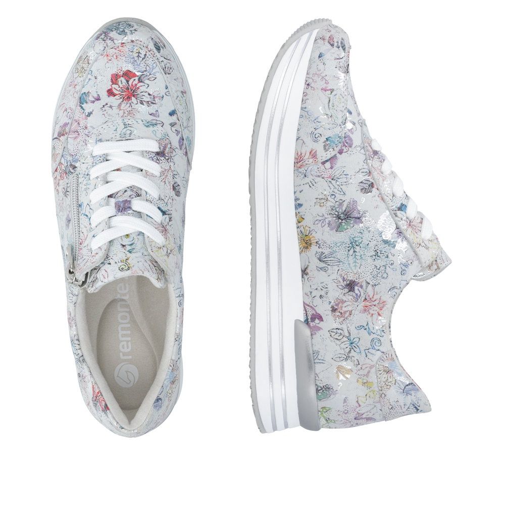 Mila Sneakers with Zipper in White