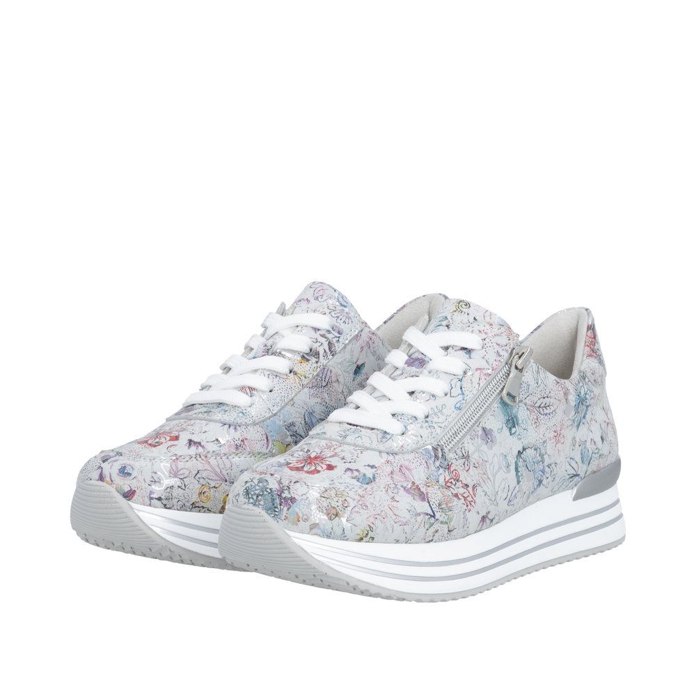Mila Sneakers with Zipper in White