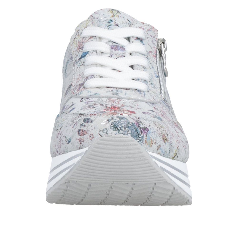 Mila Sneakers with Zipper in White