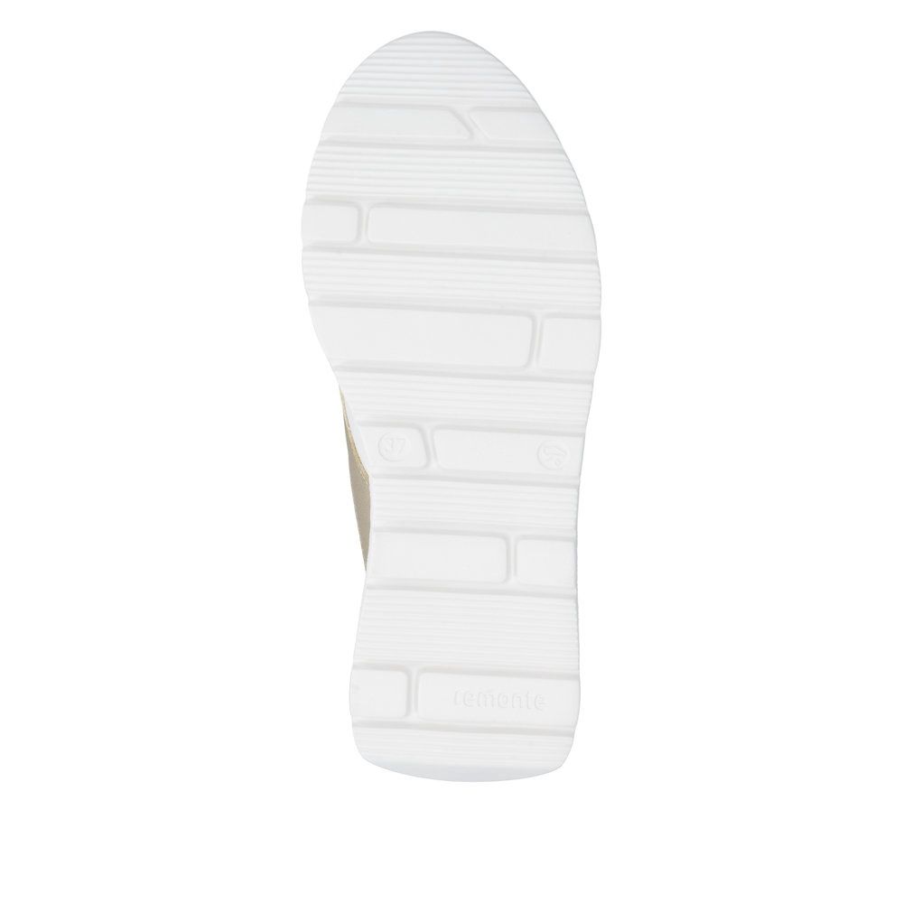 Lisa Leather Sneakers with Zipper in White