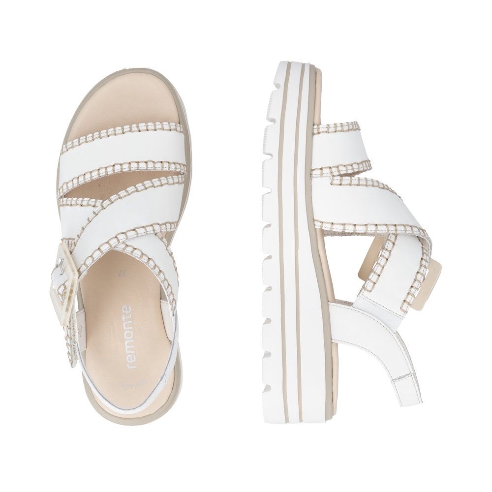 Clara Leather Sandals in White