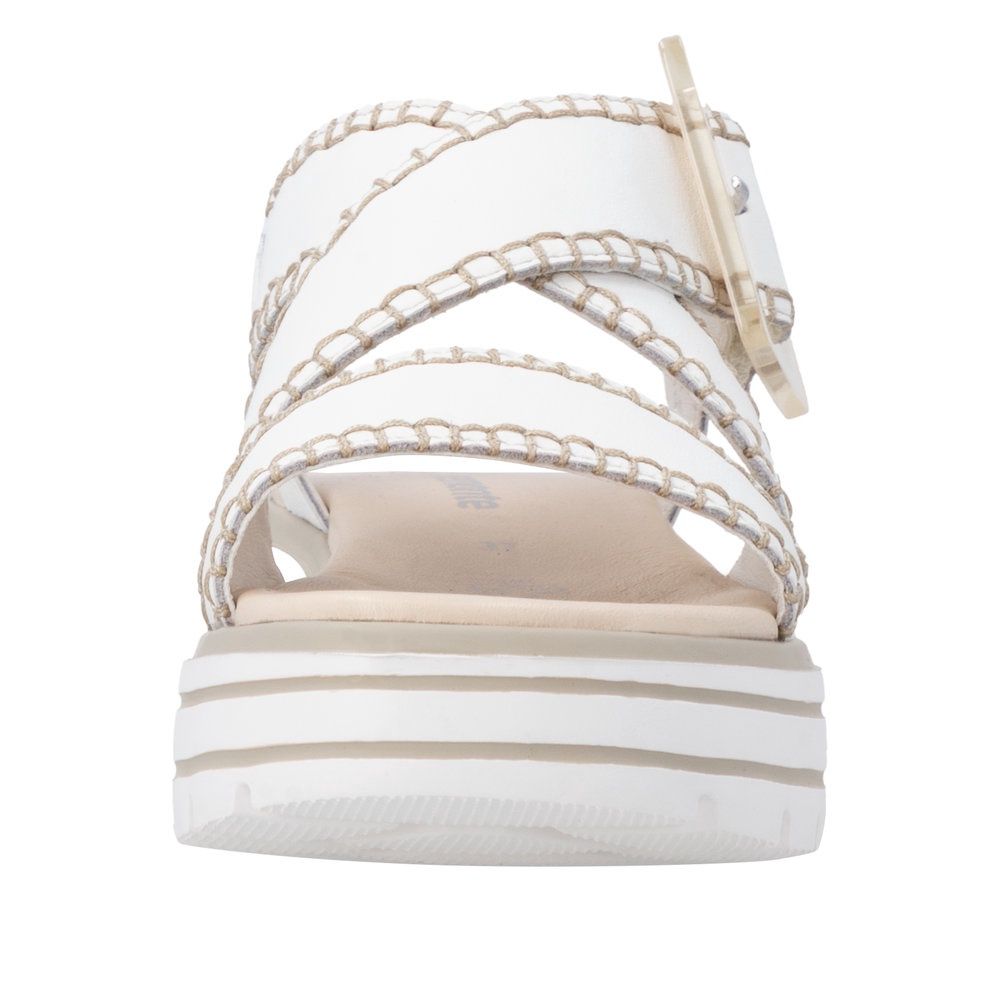 Clara Leather Sandals in White