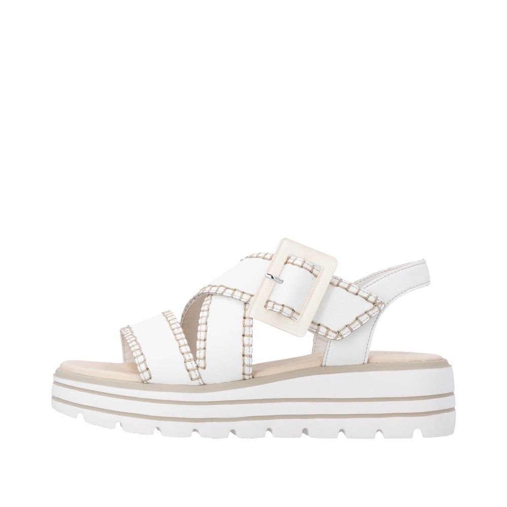 Clara Leather Sandals in White