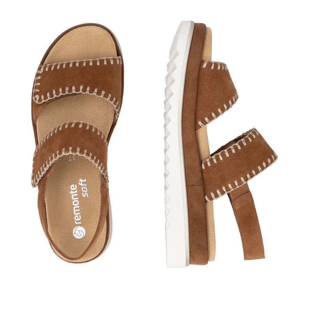 Ivy Suede Sandals in Brown