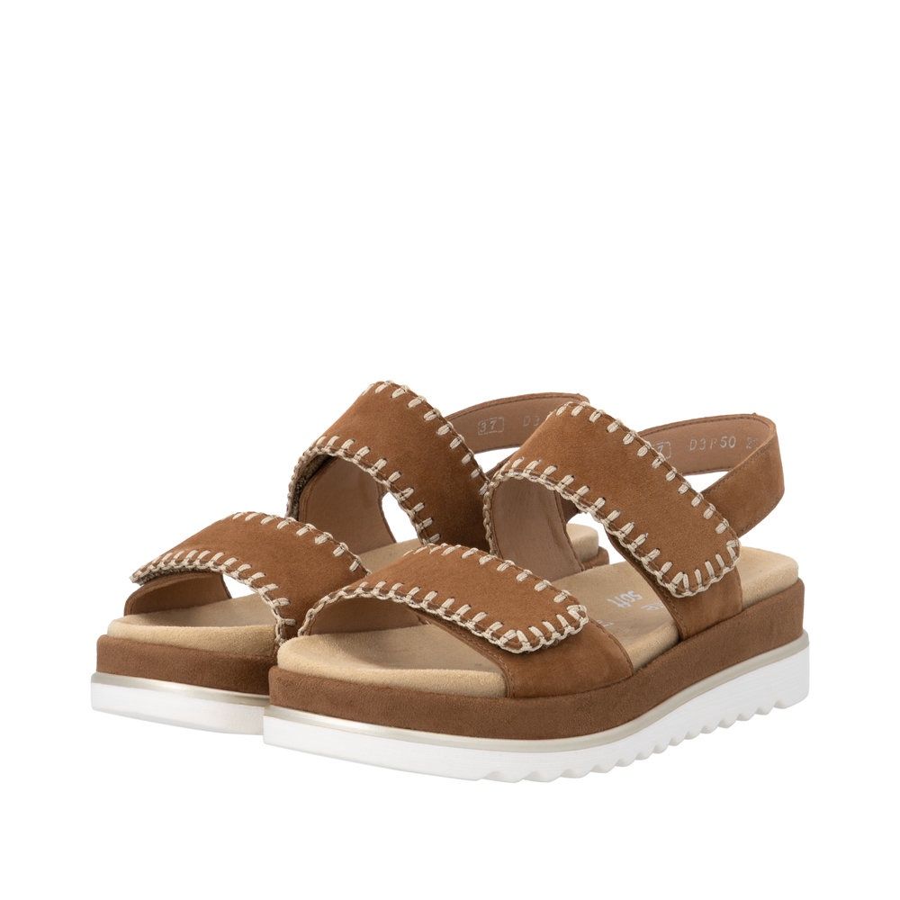 Ivy Suede Sandals in Brown
