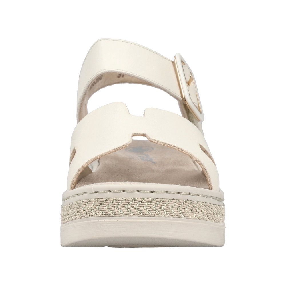 Zoe Leather Sandals in White