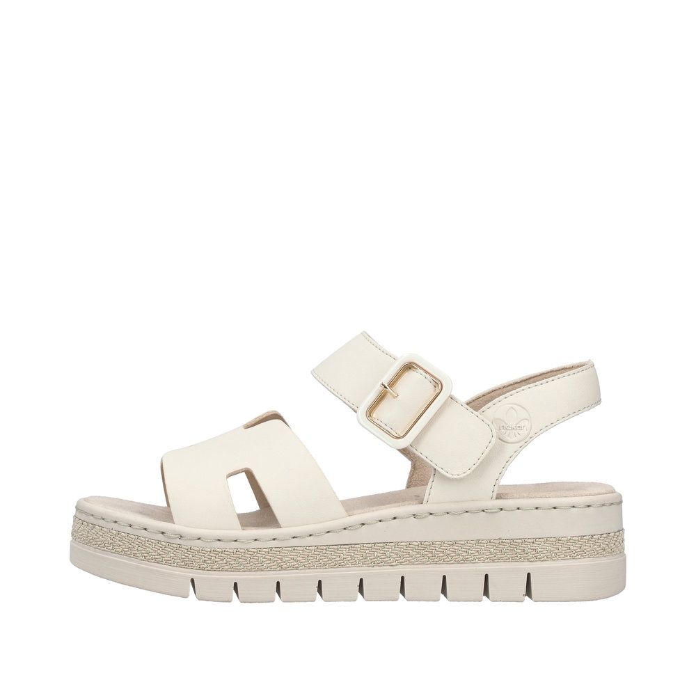 Zoe Leather Sandals in White