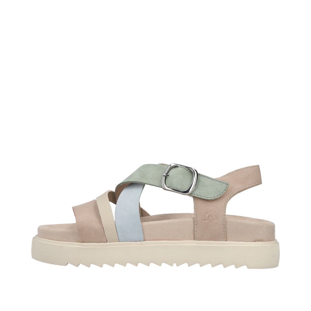 June Leather Sandals in Nude