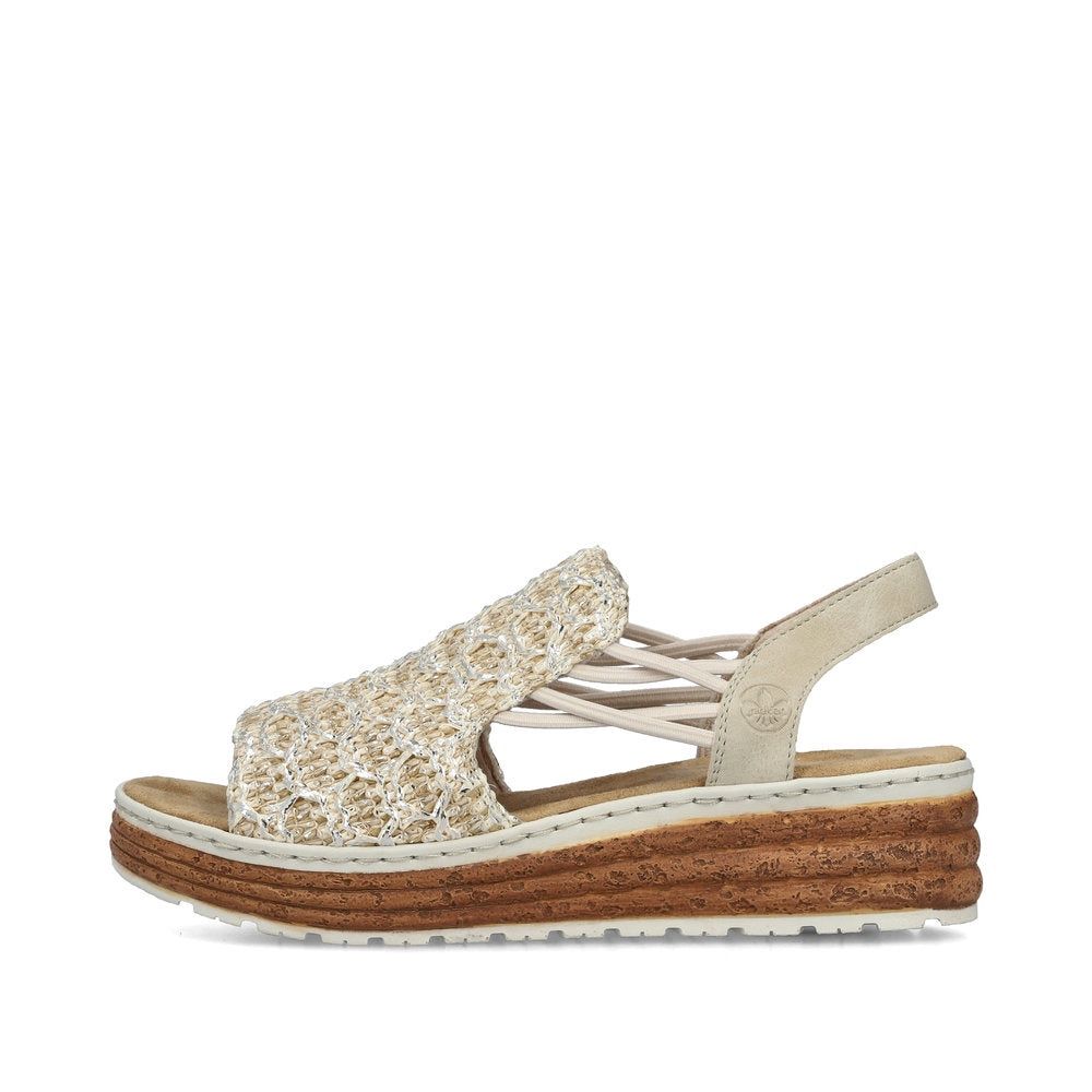 Tess Suede Sandals with Top Detail in Beige