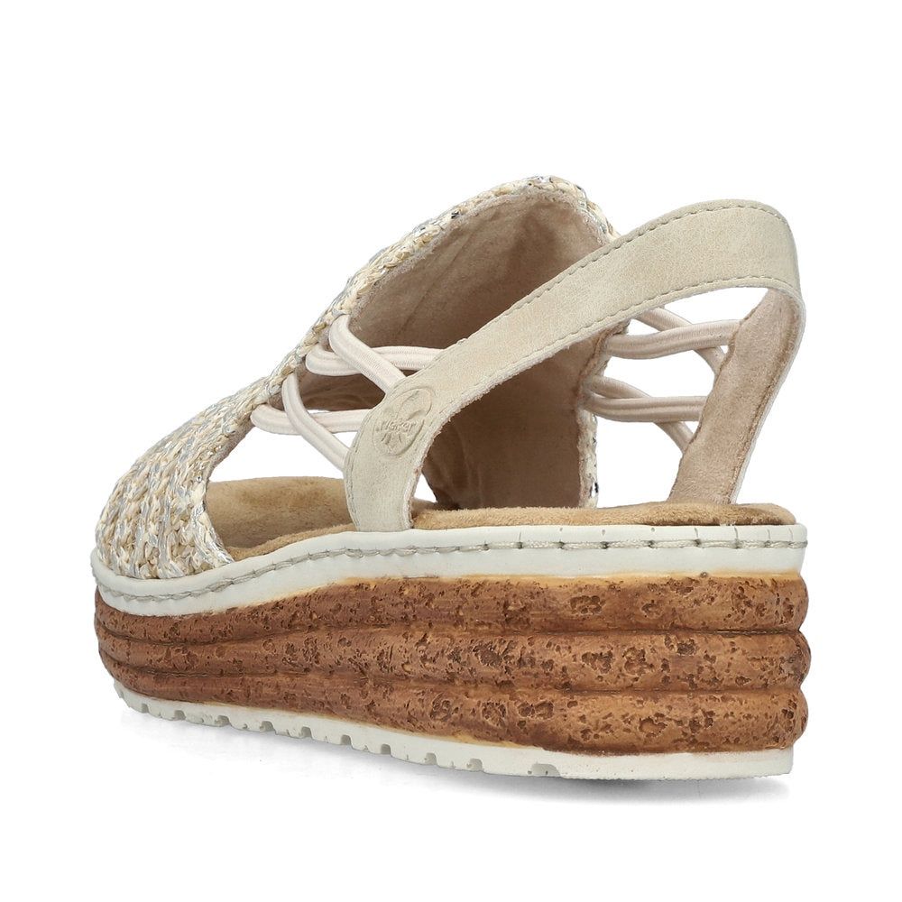 Tess Suede Sandals with Top Detail in Beige